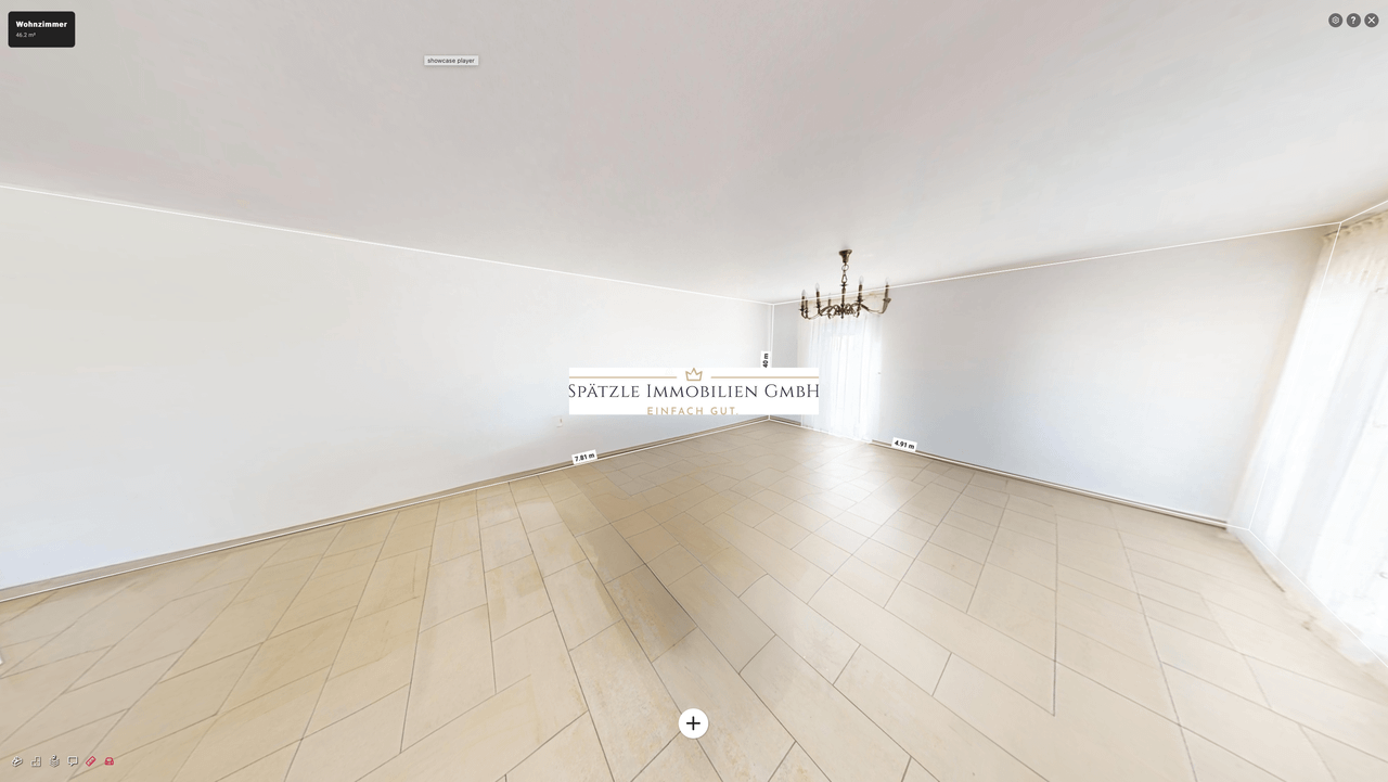 Wohnzimmer ohne Möbel  