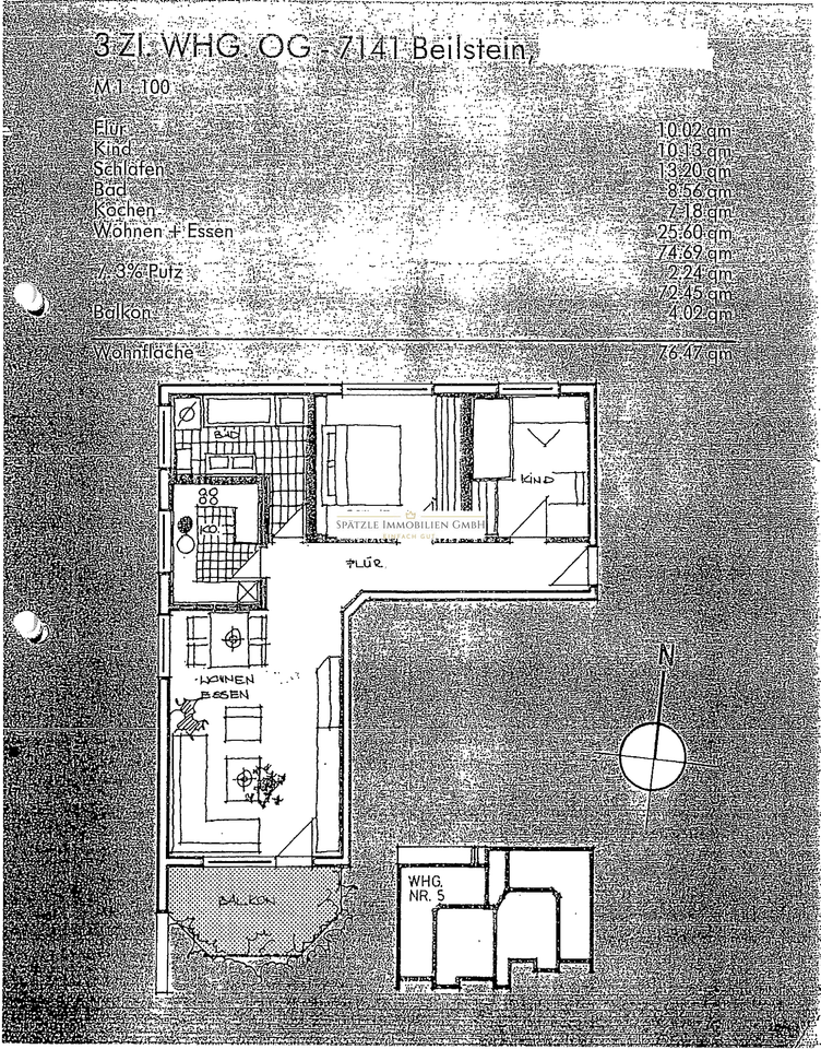 Grundriss und Wohnflächenberechnung