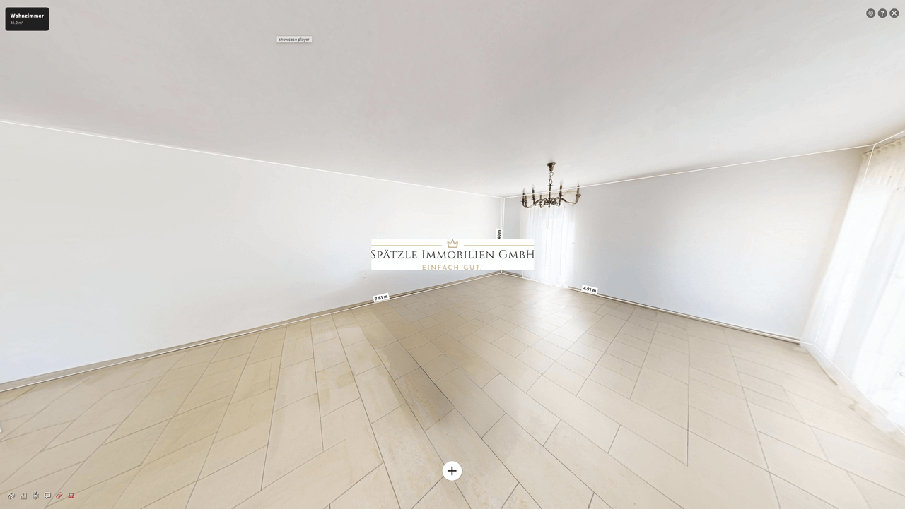 Wohnzimmer ohne Möbel  